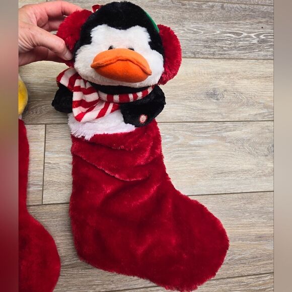 Vintage Giggle Giggle and Wiggle  stocking  smiley face and penguin - Picture 3 of 13